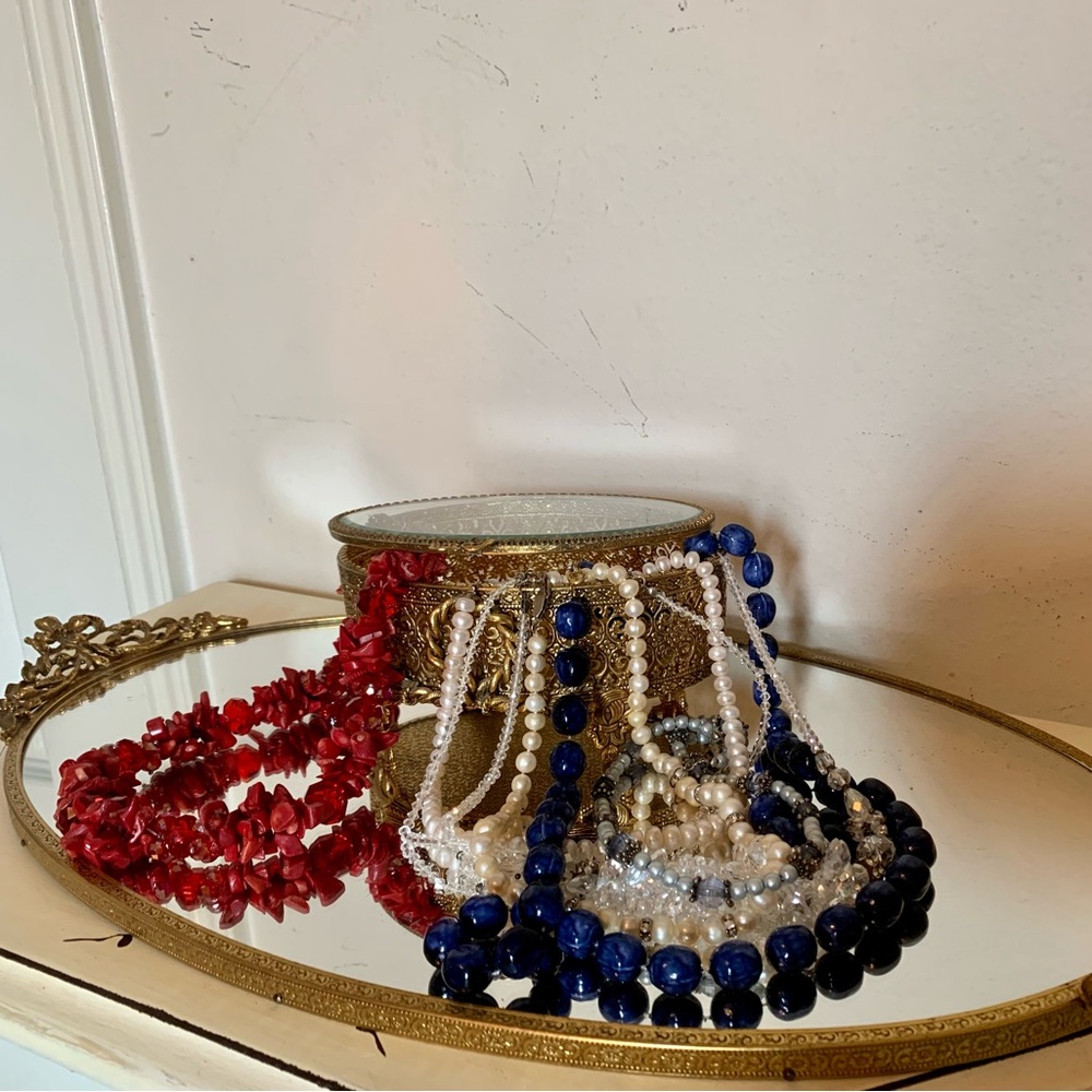 Vintage pearls and beads necklace bundle